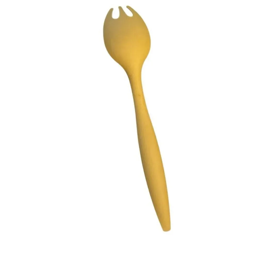 Vintage Tupperware Harvest Gold Spaghetti Salad Serving Forks 12” Spork